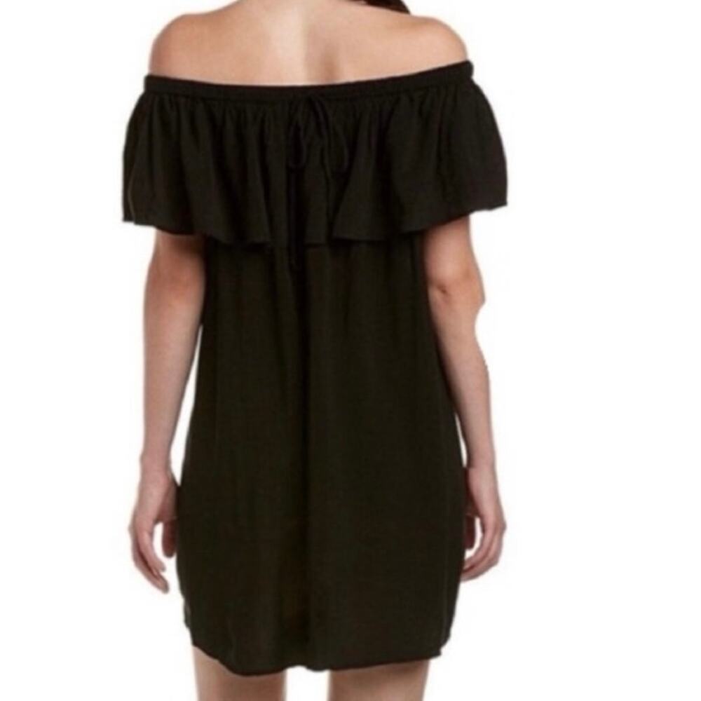 Young Fabulous & Broke Penelope Off The Shoulder Black Ruffle Mini Dress M Party - Picture 3 of 11